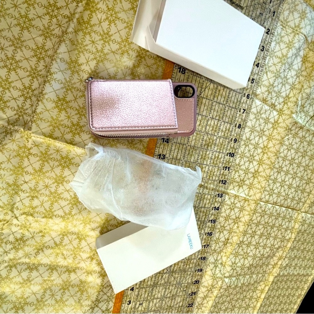 Sleek Pink Folio Phone Case with Card Storage